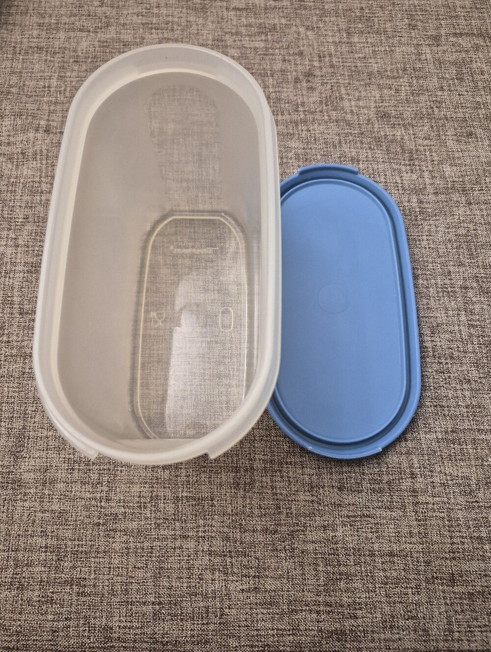 Tupperware Storage Container with Blue Lid - Picture 4 of 4